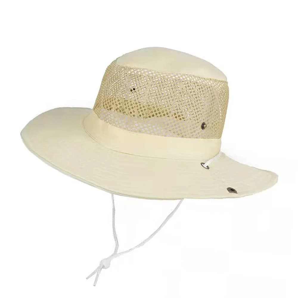 Cappello da Pescatore Pieghevole in Rete Traspirante, Cappello da Sole a Tesa Larga ad Asciugatura Rapida, Protezione Solare, Cappello Estivo Panama