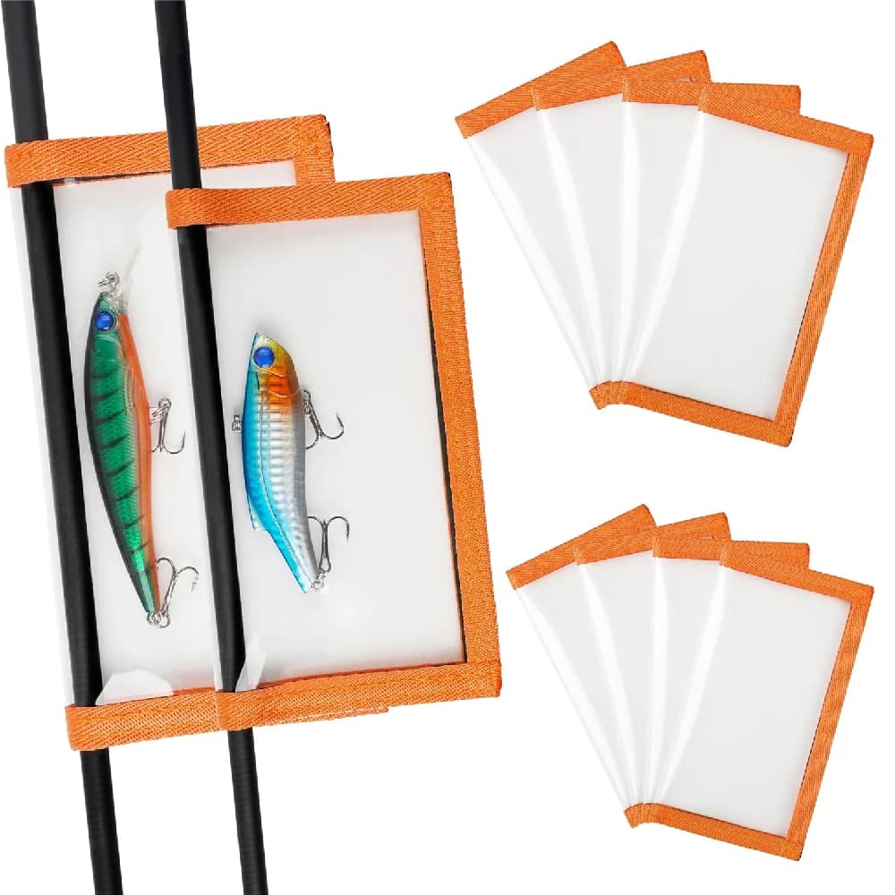 4 pieces durable fishing bait shells for transparent PVC bait covers for fishing hooks protection for storing fishing bag for salt water tools