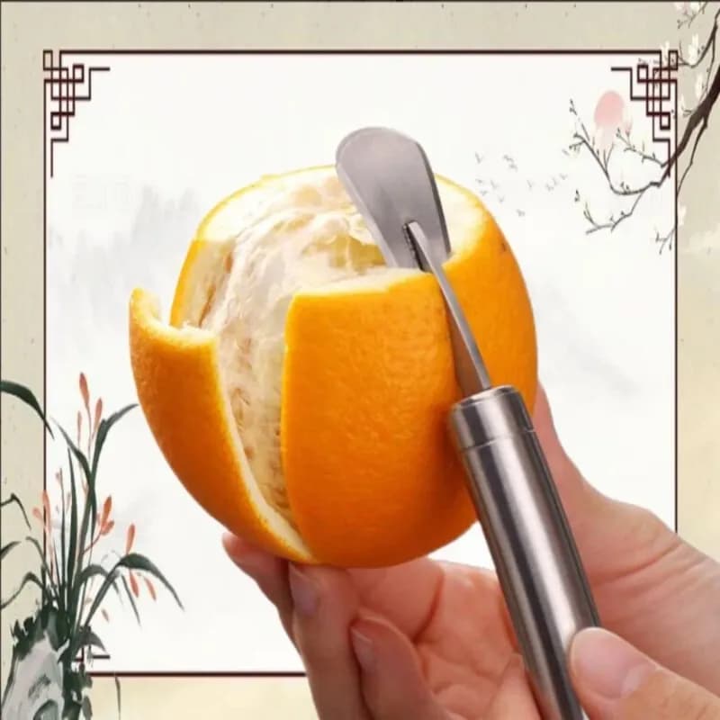 Stainless Steel Citrus Planter with Convenient Grip, Kitchen Tools to Cut and Remove Fruit Bowl