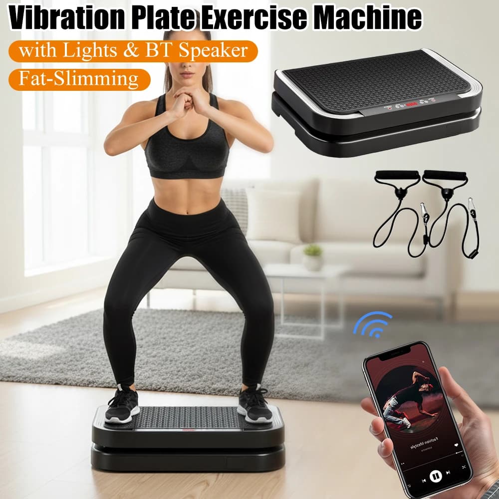 Fitness Fat-Slimming Machine with Rope Exercise Vibration Plate RC Whole Body Vibrate Fitness Platform Weight Loss & Shaping