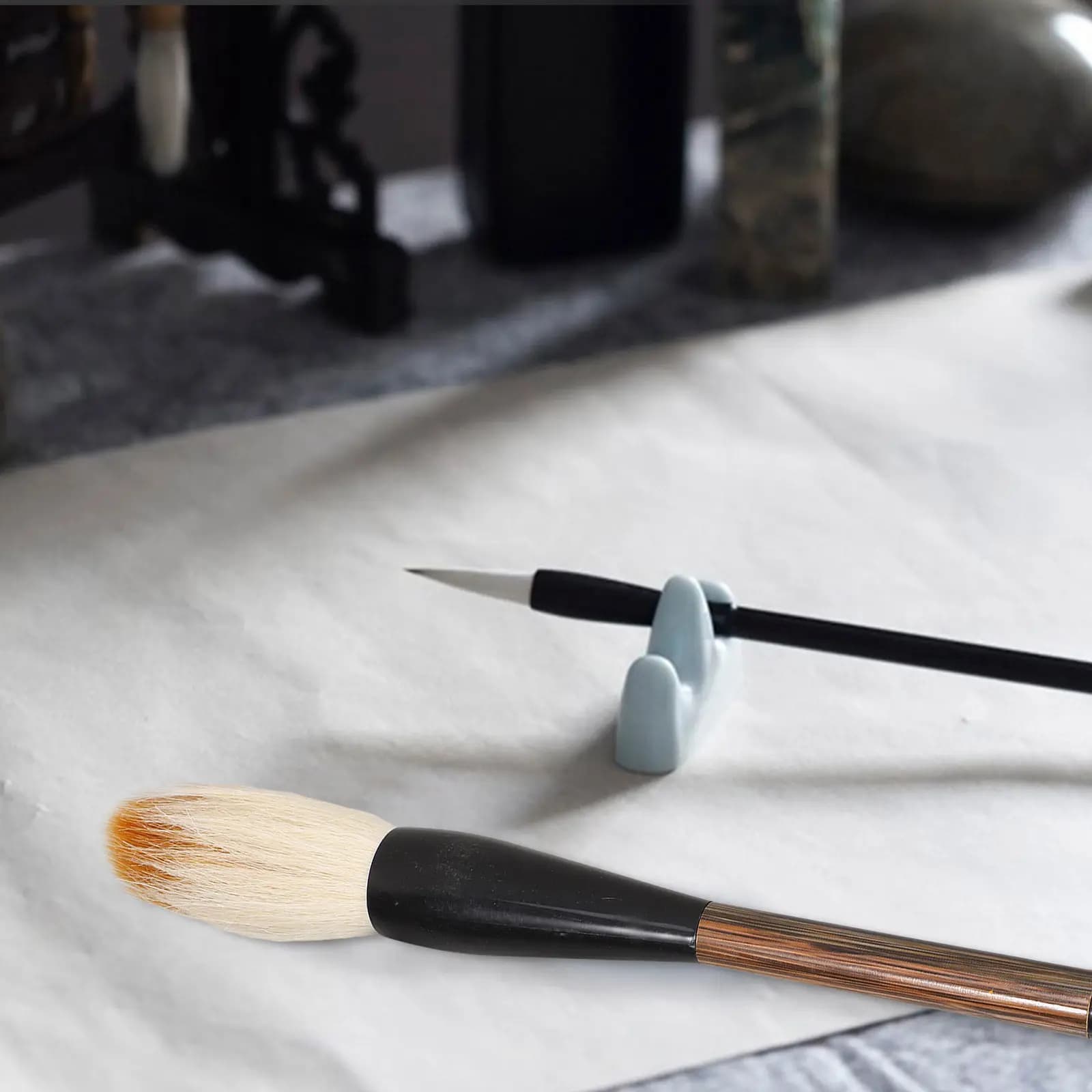 3 pcs Large Chinese Calligraphy Brush Set Medium Small Size Smooth Writing Bristles Comfortable Grip Durable Artistic Ink