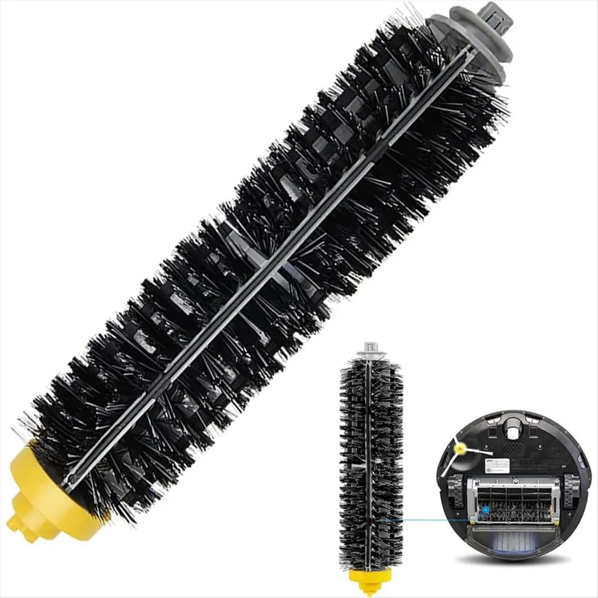 (A02R) 3 Sets Replacement Bristle & Flexible Beater Brush for IRobot Roomba 600 & 700 Series 614 618 630 635 640 645 650 652