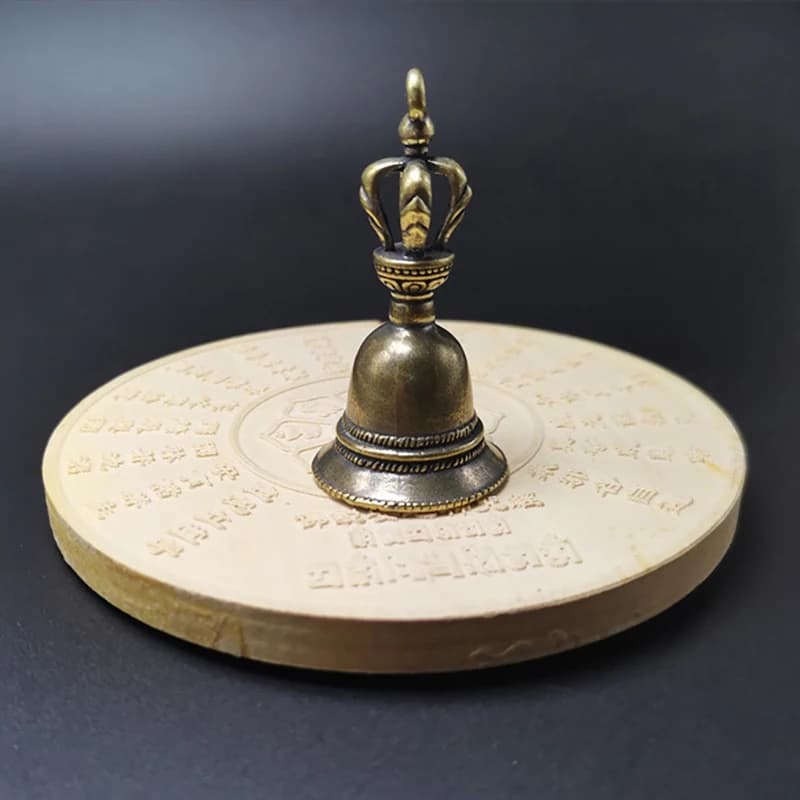 1 Pc Retro Copper Bell Wind Chimes Brass Crafts Die-casting Falling Tibetan Bronze Ideas Pendant