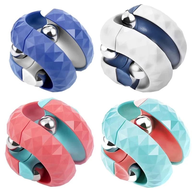 Unique Orbit Ball antistress Cube Track flipper Finger Spinner Fidget Toys per ADHD e ansia adulti bambini decompressione