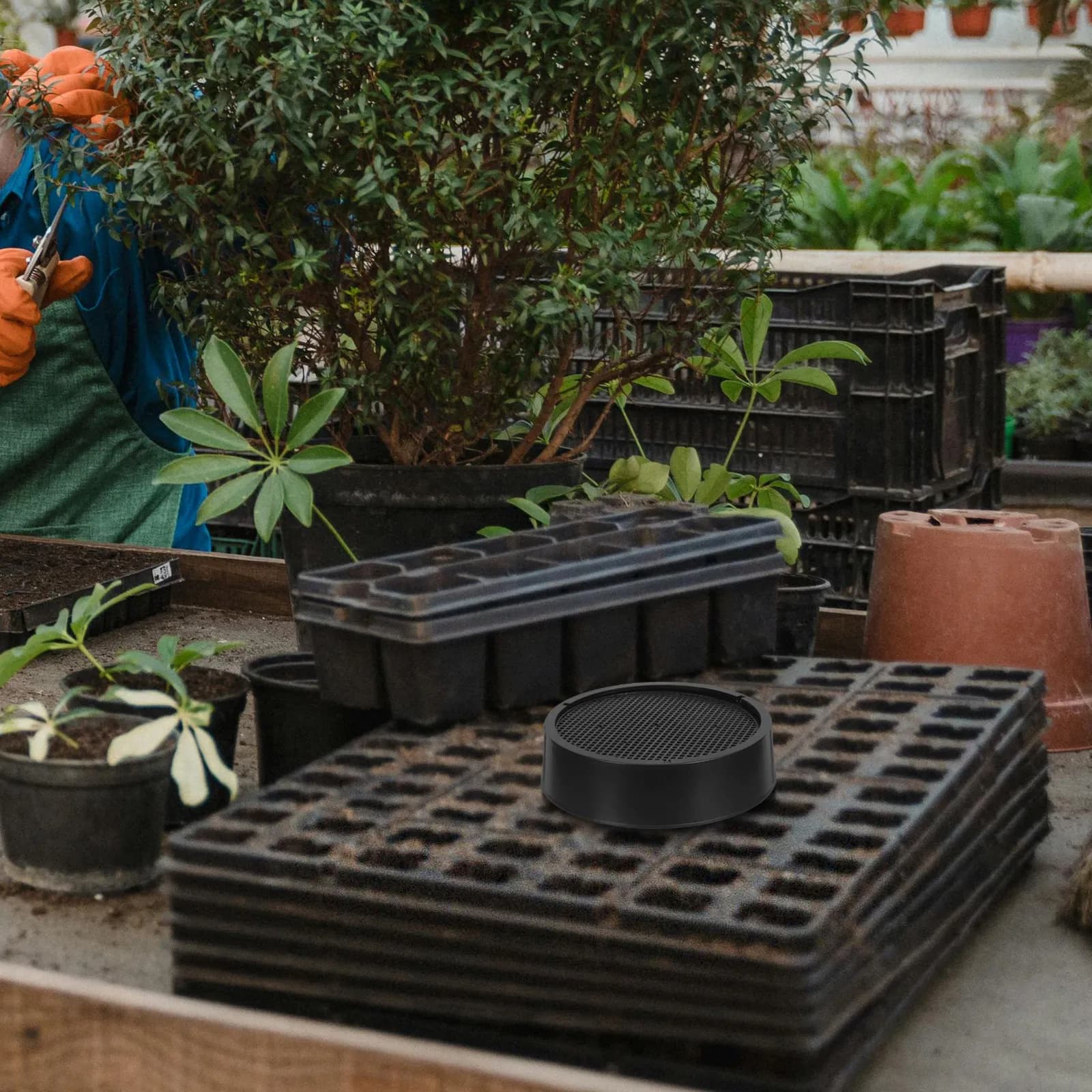Set di 2 Setacci per Terreno da Giardino in Plastica, Attrezzo da Giardinaggio per Balcone e Mini Giardino, Filtro per Sabbia e Pietre