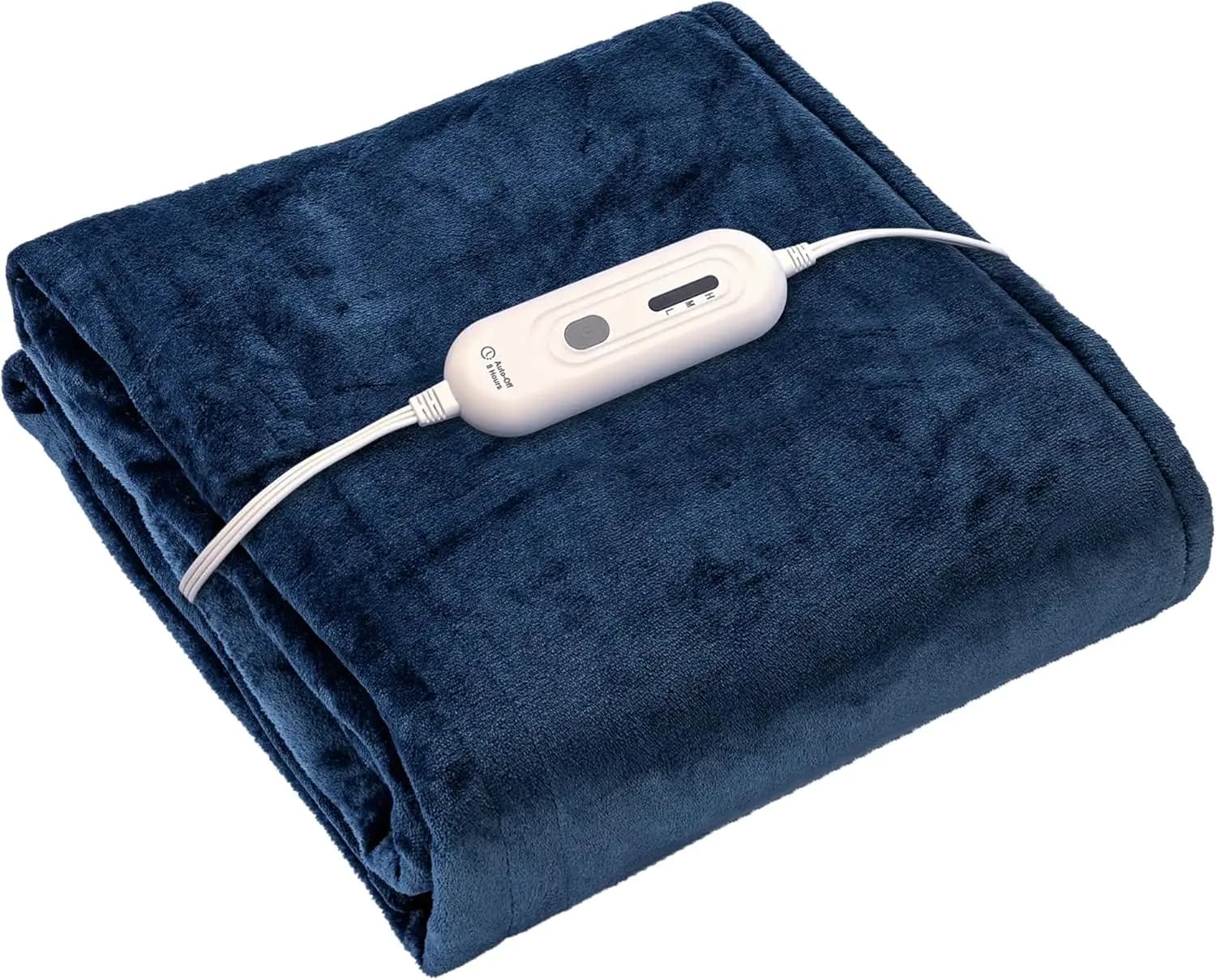 Coperta riscaldata elettrica doppia dimensione, flanella super morbida con 3 livelli di calore, spegnimento automatico, lavabile in lavatrice per uso domestico e in viaggio
