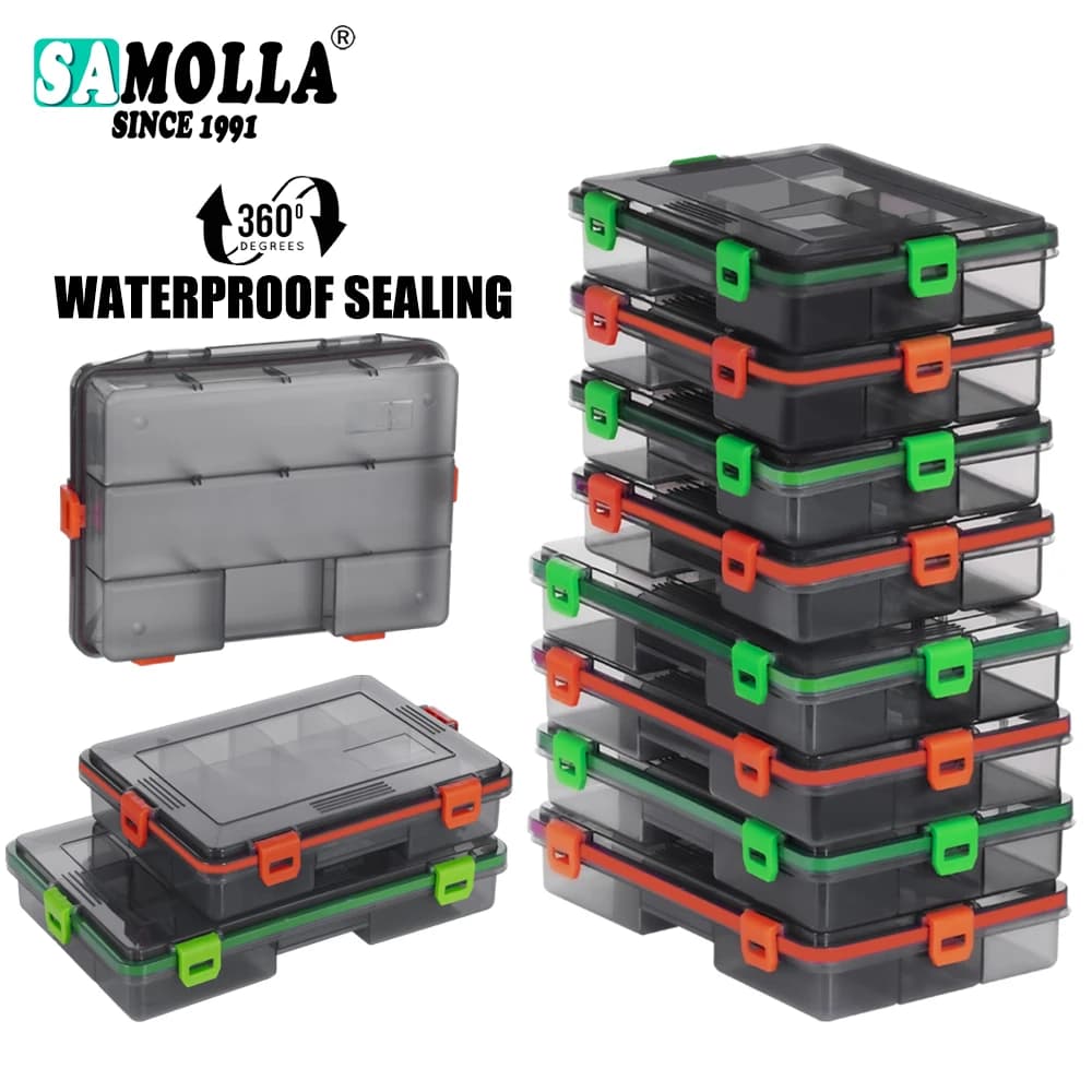 SAMOLL Fishing equipment waterproof box bag for artificial bait boxes for bait container for fishing accessories