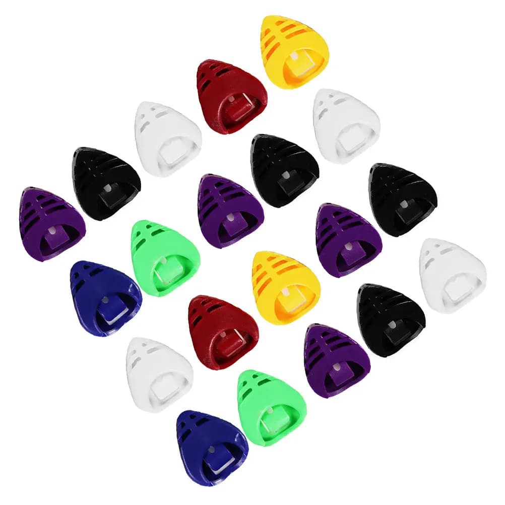 25 Pezzi Custodia Porta Plettri per Chitarra, Borsa Contenitore per Accessori Acustici, Plettri Adesivi
