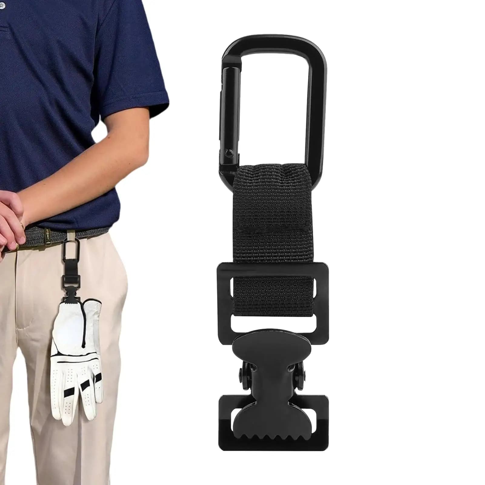 Clip per guanti da lavoro dentellati, clip per guanti da cintura, porta guanti da lavoro, clip per guanti da golf per asciugamano, cintura, pantaloni, forniture per golf e vigili del fuoco