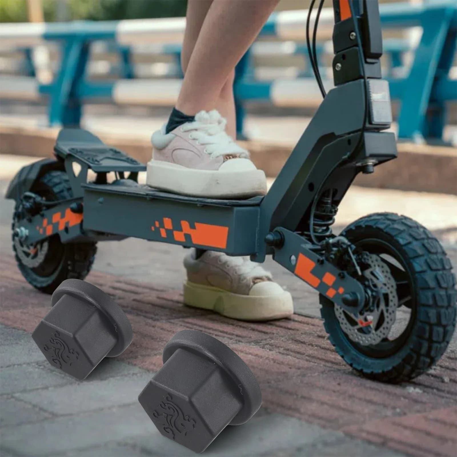 2pc Scooter Rocker Maniglia Albero Dado Dado di Plastica Tappo Sinistra Destra Coperture Decorative Per Kukirin Per G2 Master E-Scooter Accesso