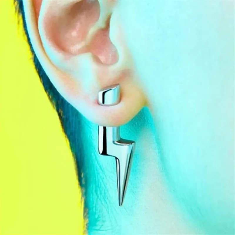 Women Jewelry 2024 Korean Retro Christmas New Simple Piercing Nails Personality Earrings Wind Crescent Lightning Star Spike Men