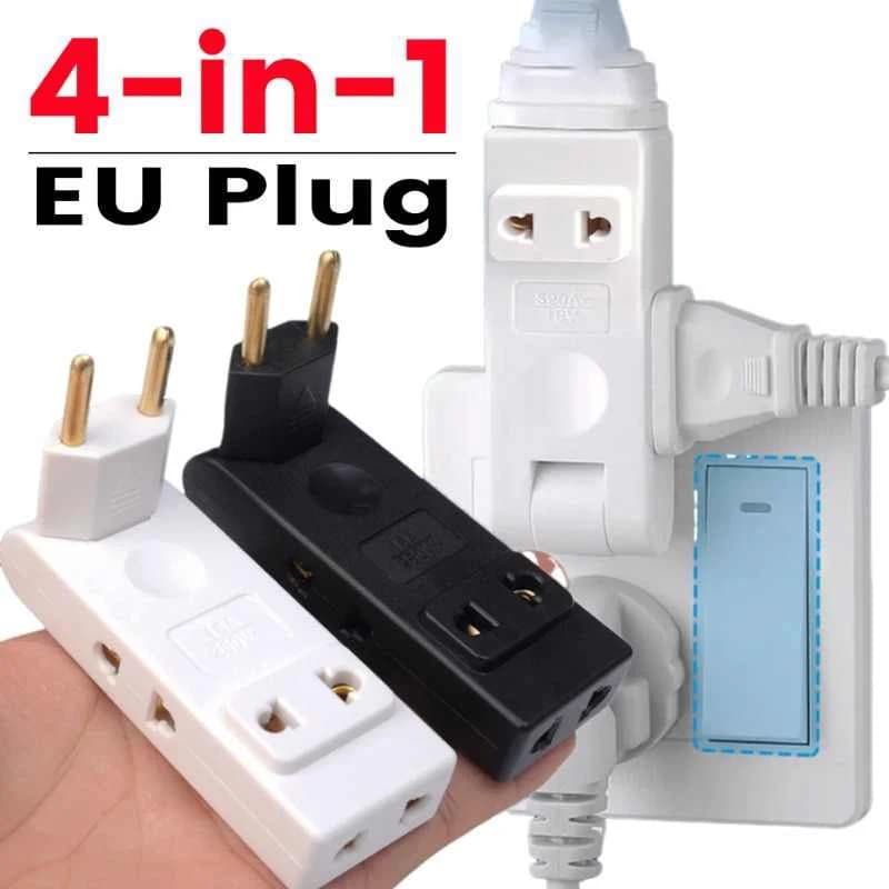 Presa di estensione spina UE 4 in 1 pieghevole Francia Germania Spagna Convertitore spina Presa CA Adattatore spina da US a UE Prese elettriche