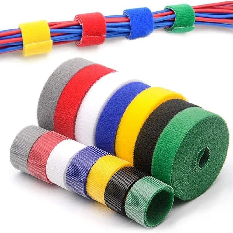 5 m/rotolo fascette fermacavi cinghie di fissaggio riutilizzabili fascette fermacavi cinghie di fissaggio doppi cuscinetti laterali fai da te 15/20mm