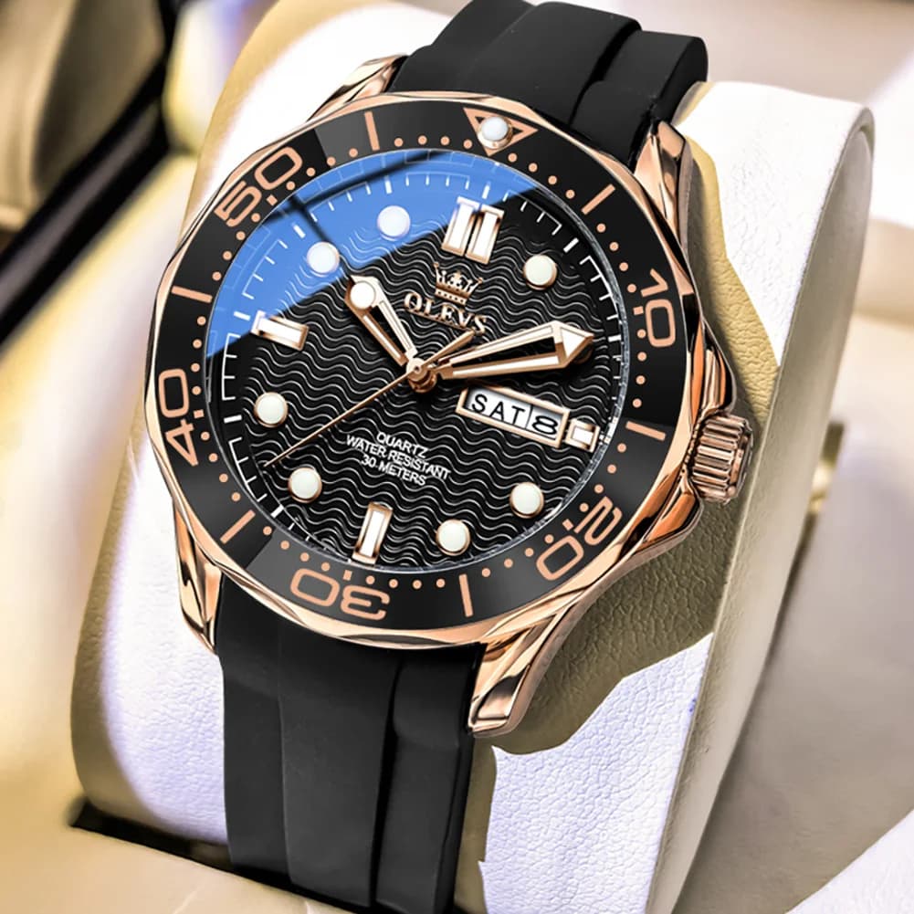 OLEVS Quartz Watch Men Waterproof 30M Men's Pilot Sports Wristwatches Luminous Enviormentally Clock reloj hombre
