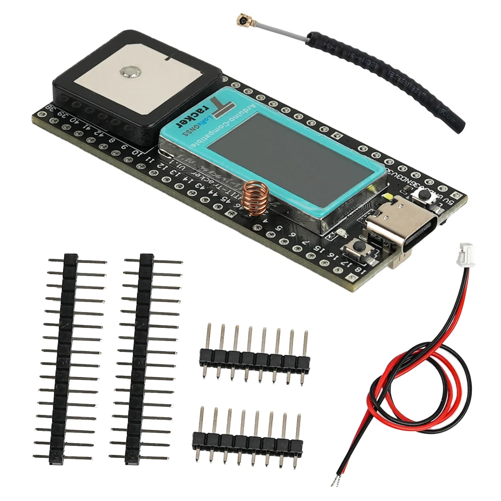 Kit di sviluppo tracker wireless LoRa + GNSS + Wi-Fi + BT ESP32-S3 WiFi BT SX1262 LoRa 915 MHz UC6580 Ricevitore GPS per IoT meshtastico