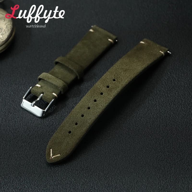 Cinturino per orologio in pelle scamosciata vintage 18mm 20mm 22mm cinturino per orologio da polso da donna fatto a mano da uomo cinturino per smartwatch a sgancio rapido