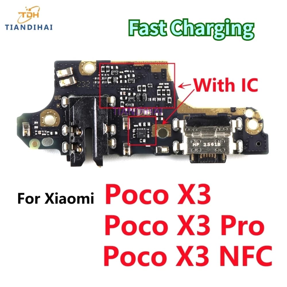 Porta di ricarica USB Dock Jack connettore scheda di ricarica cavo flessibile con microfono microfono per Xiaomi Poco X3 NFC X3 Pro X3NFC X3Pro