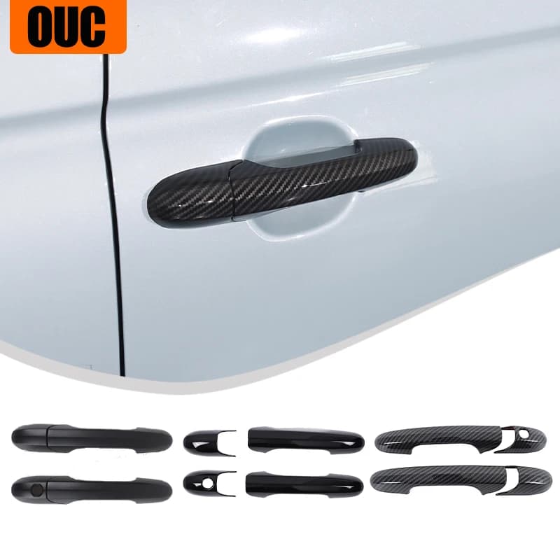 ABS In Fibra di Carbonio/Nero Auto Maniglia Esterna Della Porta Copertura Trim Per Fiat 500 500c Abarth 595 595C 695 2007-2025 Accessori Auto