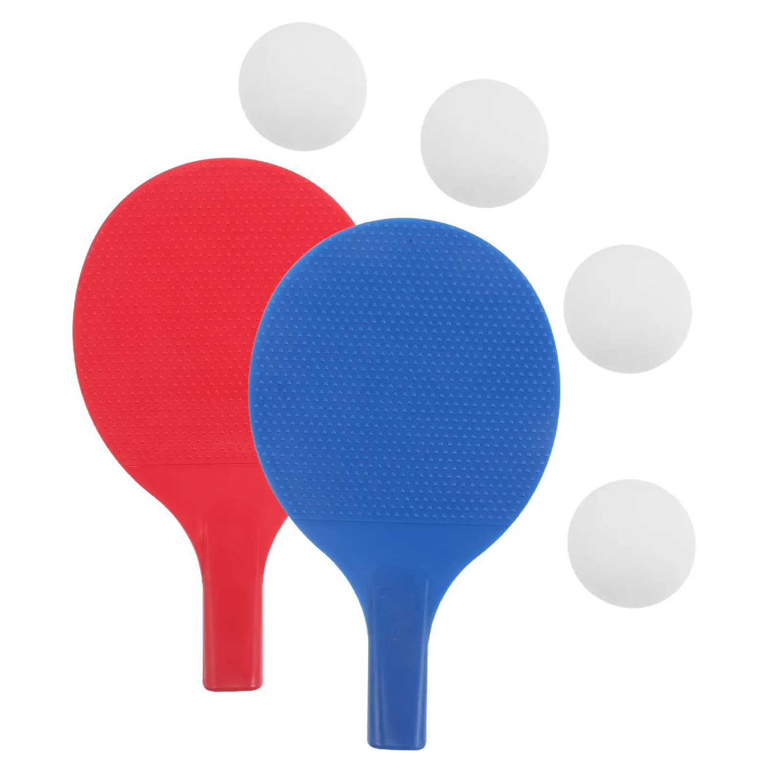 Set da Ping Pong con Racchette Rosse e Blu, 4 Palline Bianche, Kit per Principianti, Allenamento Indoor, Set Familiare Portatile per Pratica Tennis
