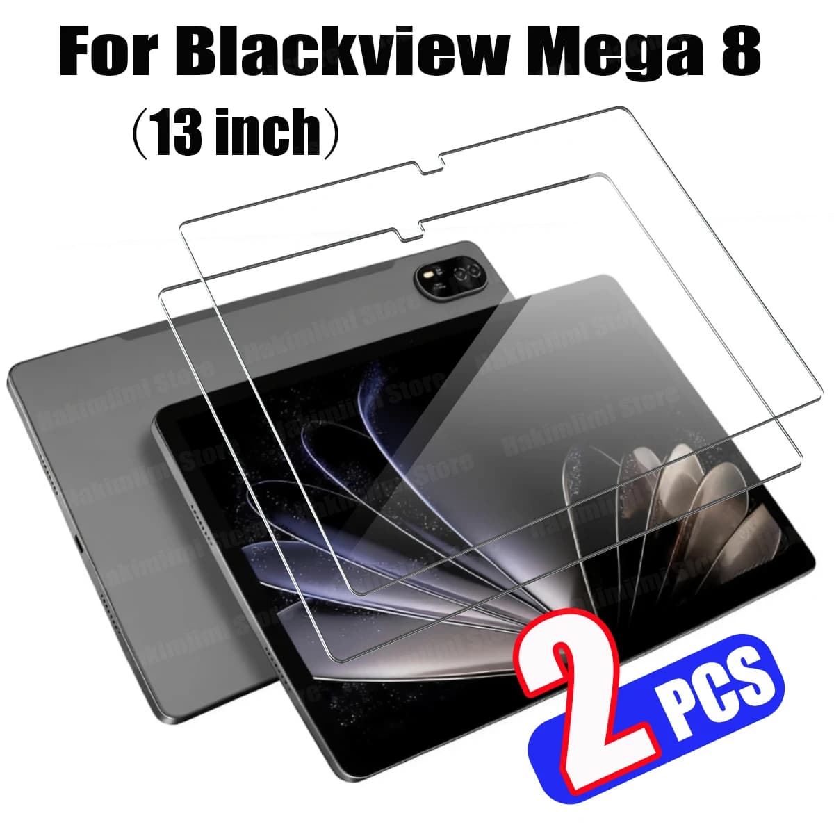 Tablet in vetro temperato per Blackview Mega 8 (13 pollici) 2025 HD Pellicola protettiva trasparente resistente ai graffi e durevole
