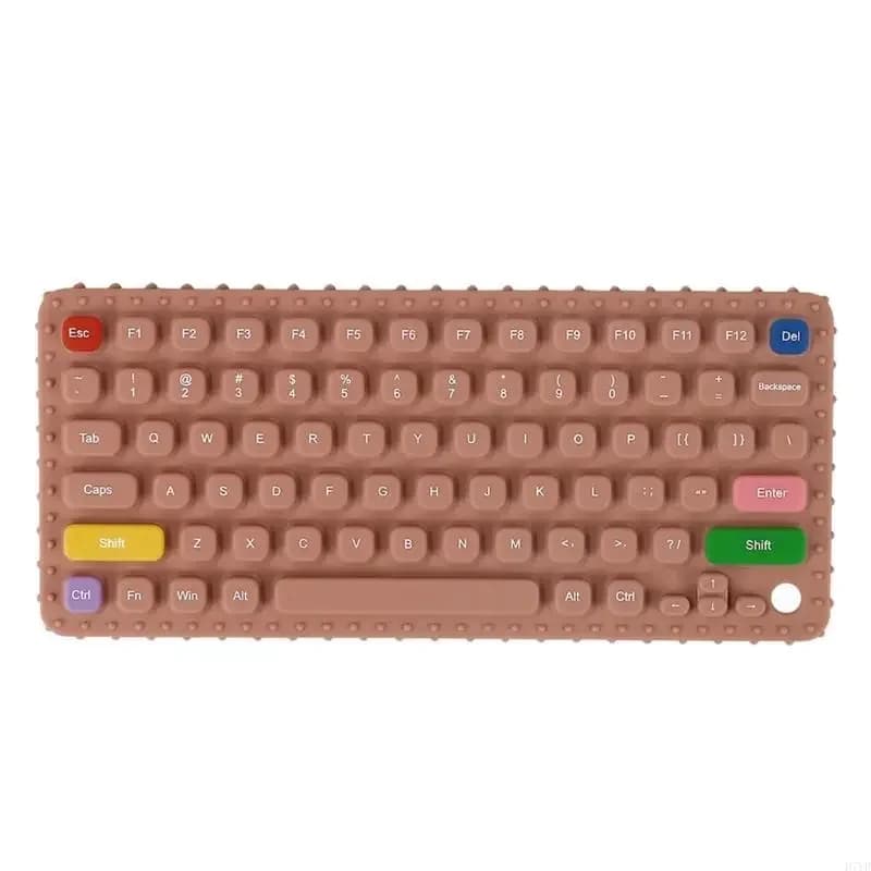 D7YD Giocattolo da masticare per neonati, giocattolo da masticare per bambini, giocattolo da masticare per neonati, tastiera per bambini, giocattolo da masticare in silicone, durevole