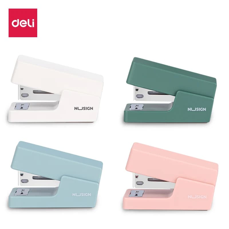 NUSIGN Set Mini Cucitrice Portatile, Macchina per Rilegatura Carta Colorata, Articoli di Cancelleria alla Moda per Ufficio 24/6