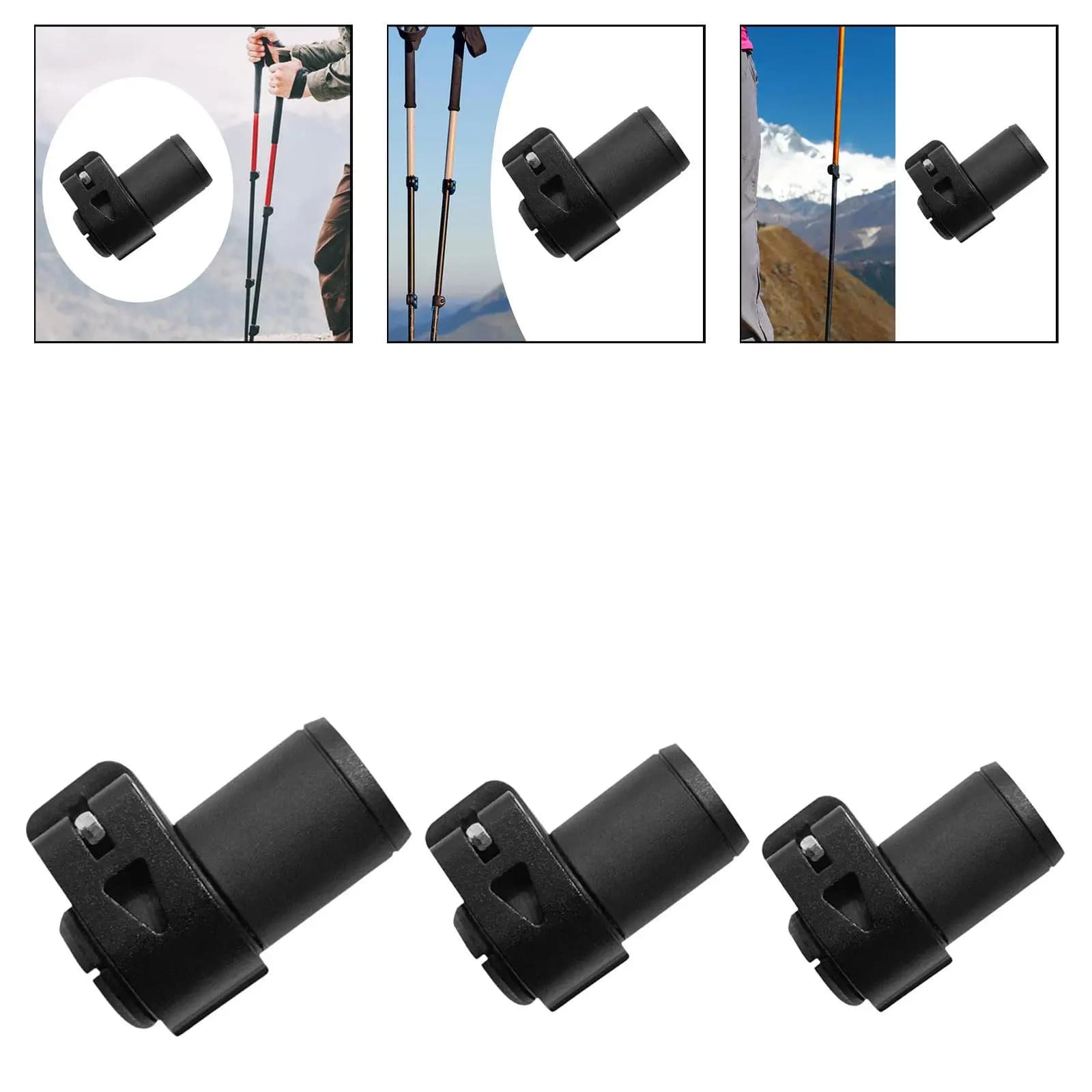 Blocco esterno per bastone da trekking, resistente all'usura, in materiale PP, multifunzione, ricambio per borsa bastone da trekking