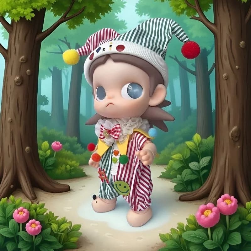 Gziga, la ragazza alla moda di "Zsiga", desidera avere una action figure in scala 1/8 di un clown da circo con un trucco colorato effetto dopamina.
