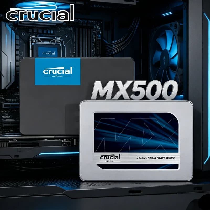 Crucial MX500 BX500 2.5 Inch SATA SSD 240G 500GB 1TB 2TB,3D NAND Fast Storage Drive for Laptop & Desktop Computer