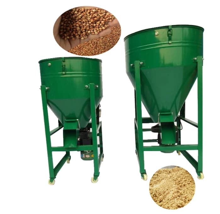 Miscelatore per Mangimi Animali, Miscelatore Verticale a Spirale per Alimenti Umidi e Secchi, Semi, Spezie e Substrato per Funghi