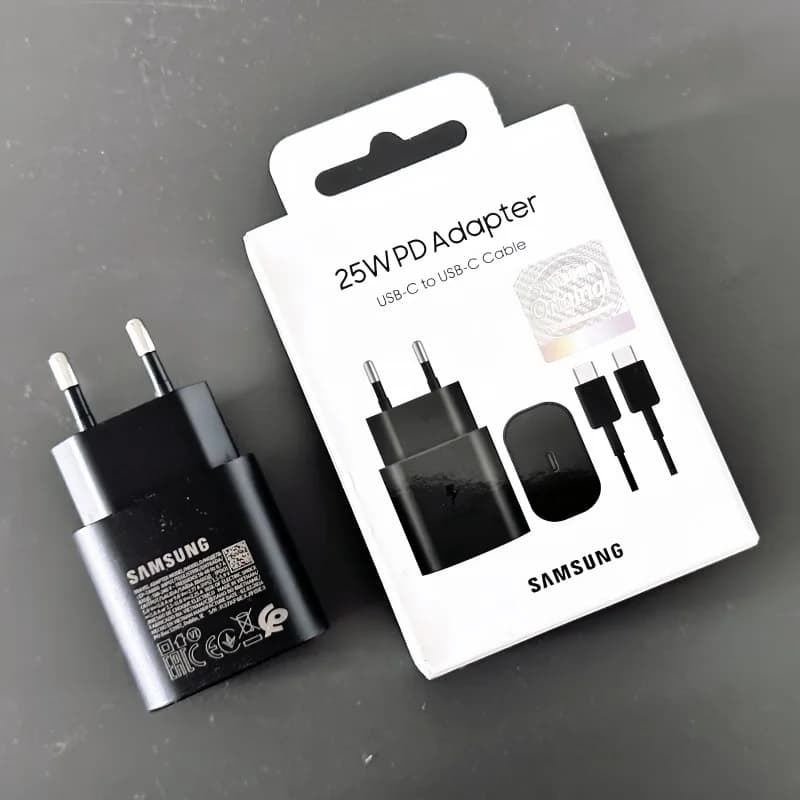 Original Samsung 25w Charger Type C Super Fast Charge Adapter For Galaxy S25 S24 Ultra S23 S22 Plus S21 S20 FE Note 10 20 Ultra