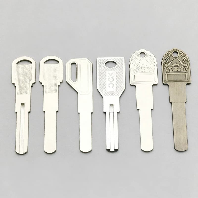 10pcs High-Quality Smart Lock Key Blanks Fingerprint Lock Blade Flat Keys Small Handle L Electronic Door Lock Replacement Keys
