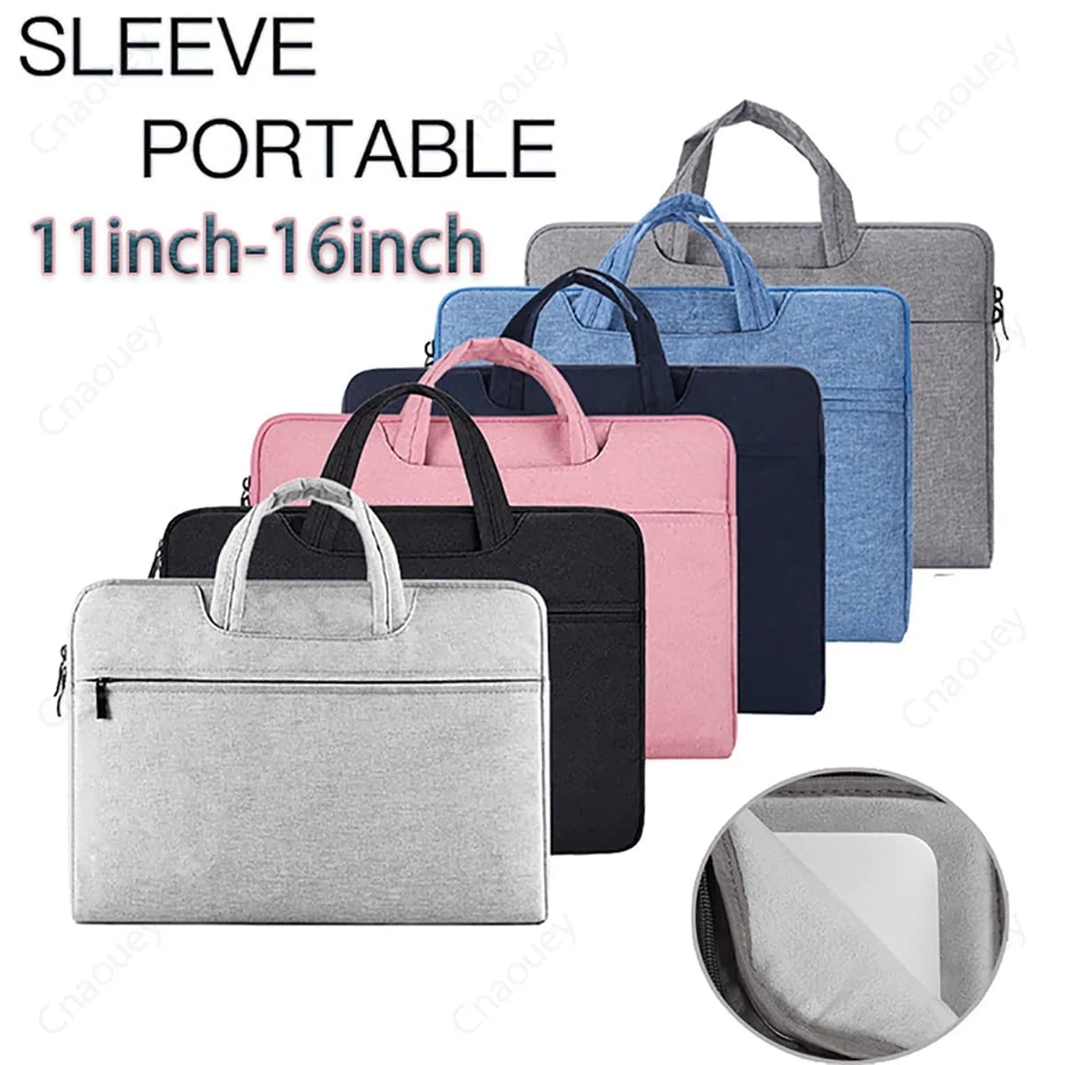 Borsa doppia per laptop per Macbook 13.3" 14" 15" 15.6" 16" Borsa impermeabile per notebook per HP DELL Lenovo ASUS Huawei Samsung