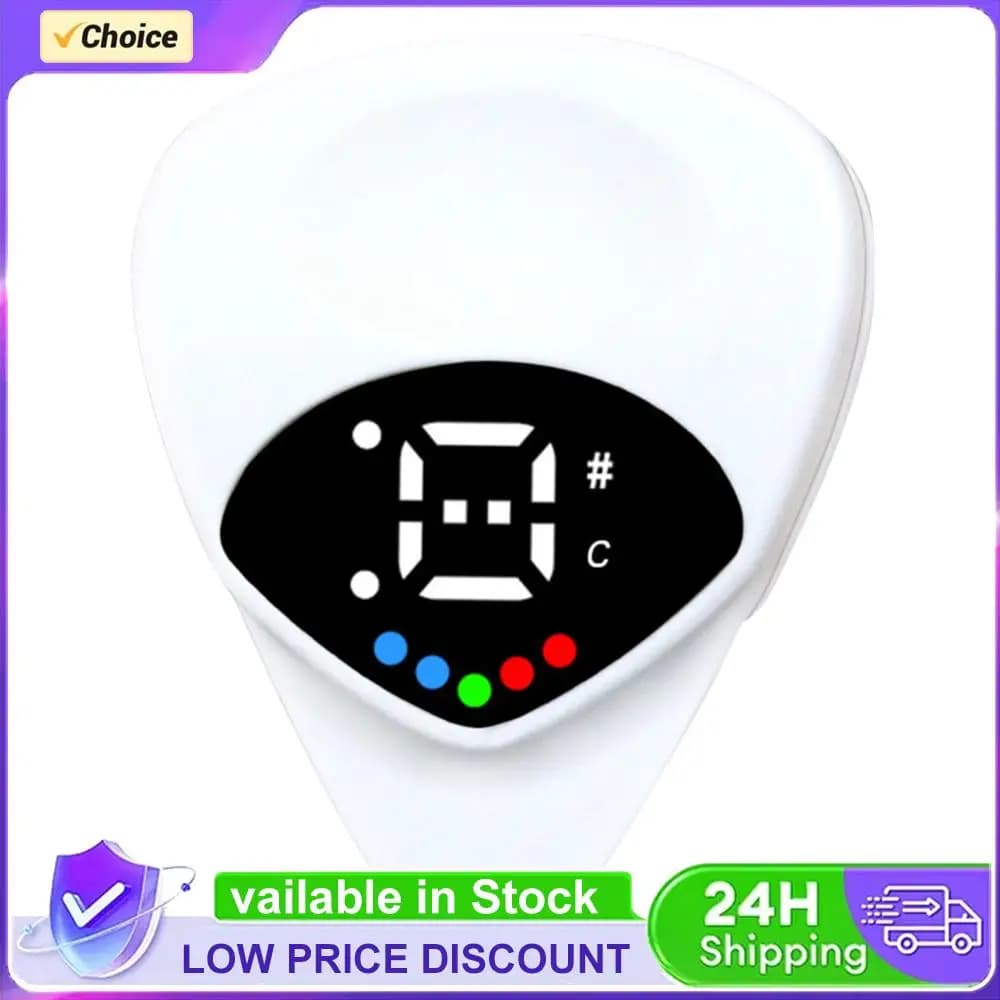 Plettro per Chitarra 2 in 1 con Accordatore Integrato per Chitarre Acustiche ed Elettriche