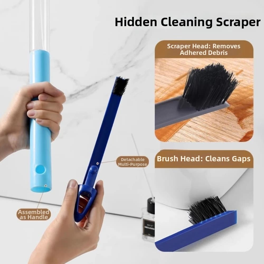 Nuovo Raschietto per Finestre 3-in-1 con Spruzzatore e Spazzola per Fessure, Pulitore per Specchi da Bagno, Spazzola Multifunzione in Plastica per Uso Domestico