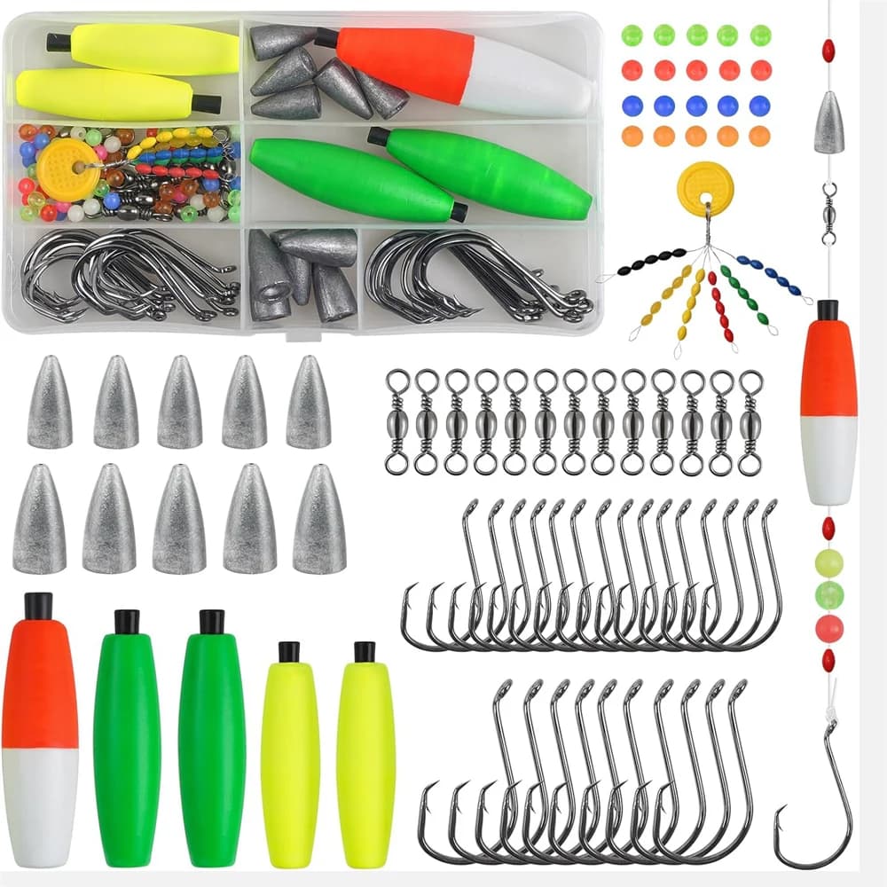 86Pcs Catfish Rig Catfishing Tackle Making Kit Santee Cooper Rig pesce gatto Peg Float Bobbers Fishing rigging tackle box