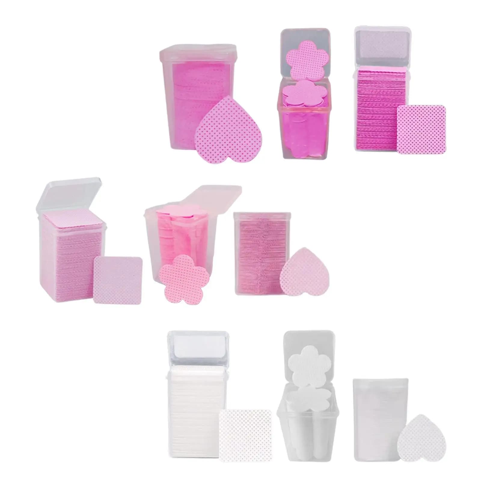 600x Cuscinetti per unghie, Tessuto non tessuto Cuscinetti versatili assorbenti per rimozione smalto Pulizia delle unghie per unghie fai da te Estensione delle ciglia