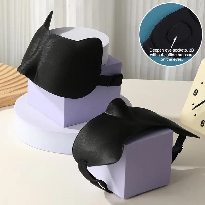 Maschera per gli occhi sagomata 3D, morbida, traspirante, delicata sulla pelle, che blocca la luce, per viaggi, riposi e copertura per gli occhi
