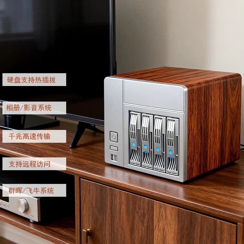 NAS private cloud linux server 4k decoding 246 disk storage low power consumption silent 10 Gigabit 2.5G