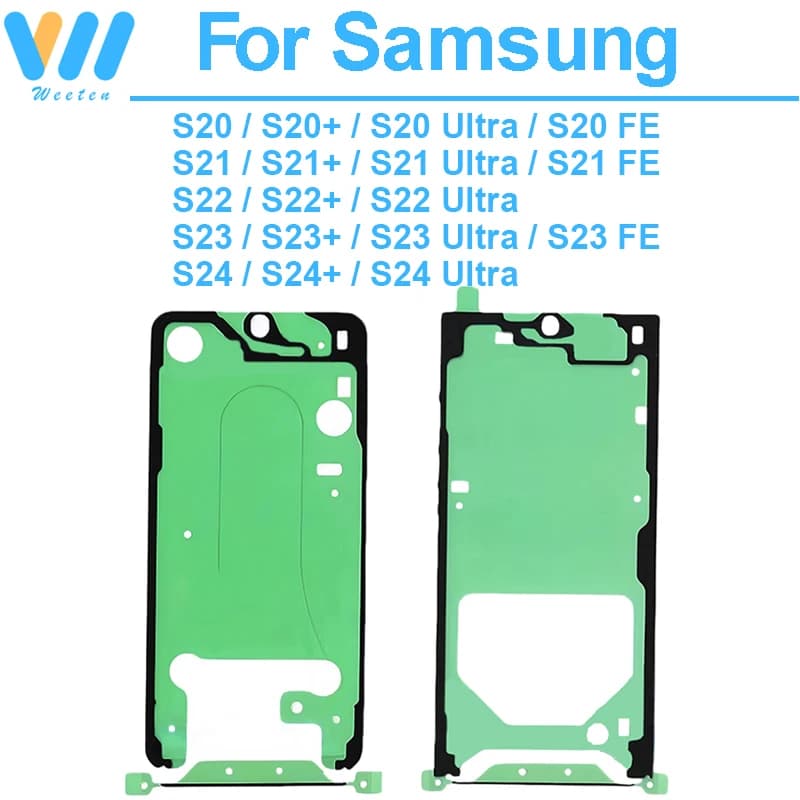 Front LCD Screen Sticker For Samsung S20 S21 S22 S23 S24 Plus FE Ultra LCD Display Screen Adhesive Sticker Waterproof Glue Parts