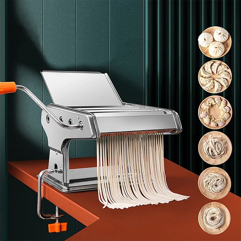 Macchina per noodle manuale Macchina per fare pasta per pressa per noodle per uso domestico in acciaio inossidabile