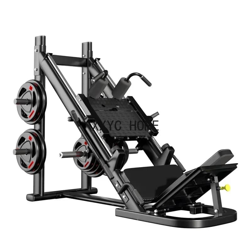 Fitness Equipment for Squat Inverted 45 Degrees, Commercial Leg Strength Training Machine with Oblique Pedals and 100KG Plates