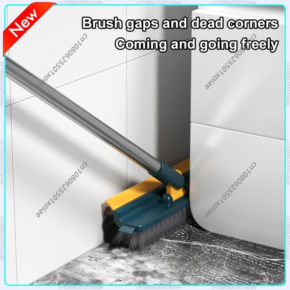 Floor Scrub Brush 3 In 1 Long Handle Adjustable Wiper Broom Tools Wall Corner Floor Scrape Brush Kitchen Bathroom Cleaning Brush