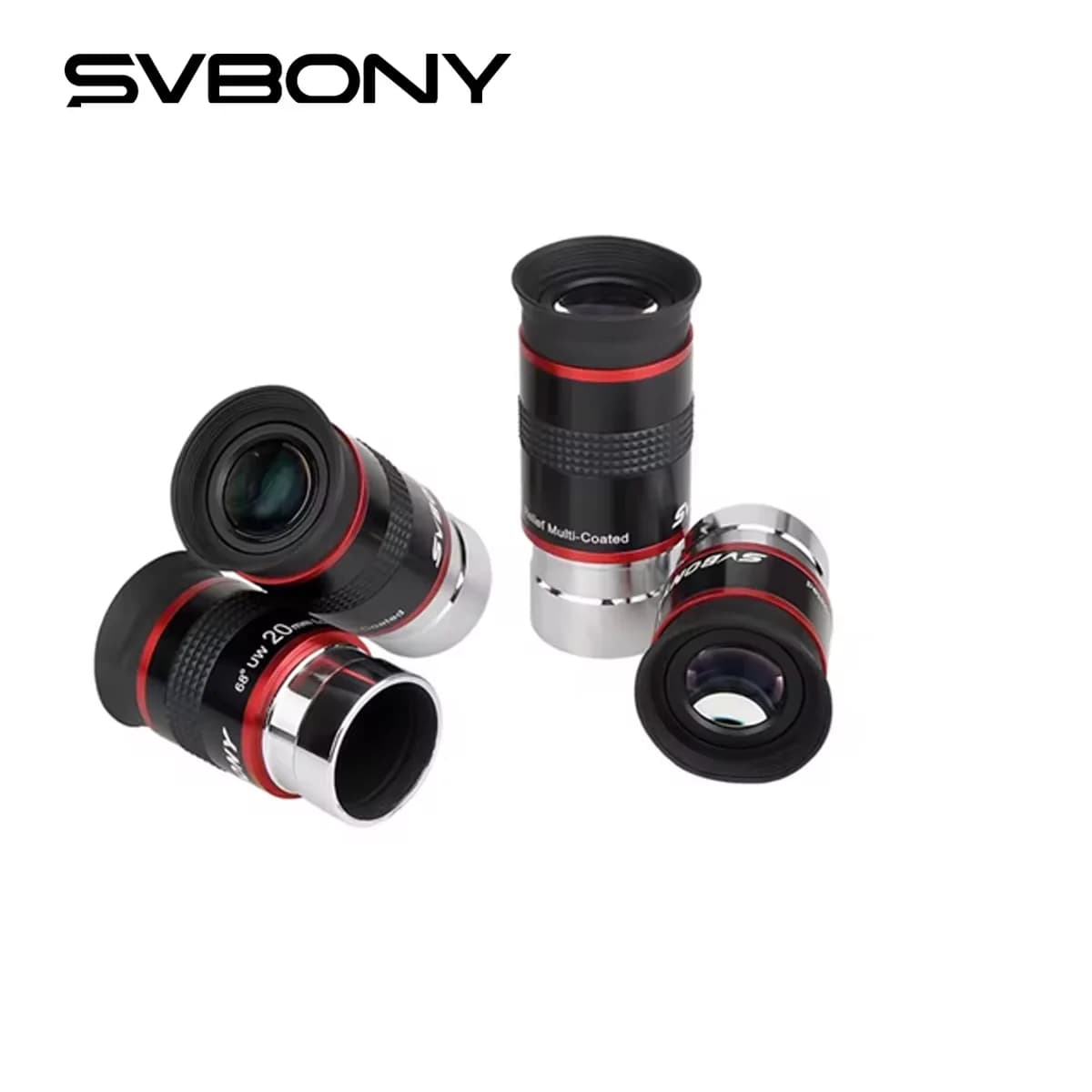 Oculari per telescopio SVBONY FMC 1,25" 68 ° Ultra grandangolare 6 mm/9 mm/15 m/20 mm per telescopio astronomico