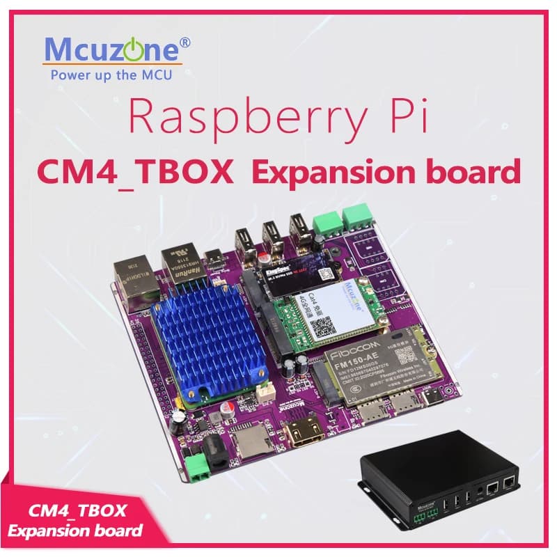 Raspberry Pi CM4_TBOX Scheda di espansione 5G 4G LTE NVME SSD PCIE M.2 RS485 CAN Custodia di livello industriale openMPTCP OPENWRT Ubuntu