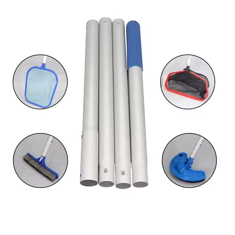 Heavy Duty Telescopic Aluminum Alloy Pool Pole Adjustable Extension Rod Durable Swimming Pool Cleaning Accessory