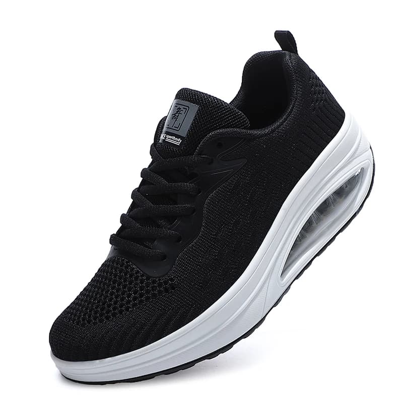 Sneakers con plateau alla moda da donna, scarpe da passeggio traspiranti in mesh da donna, scarpe tonificanti con zeppa e lacci da donna, Tenis Masculino