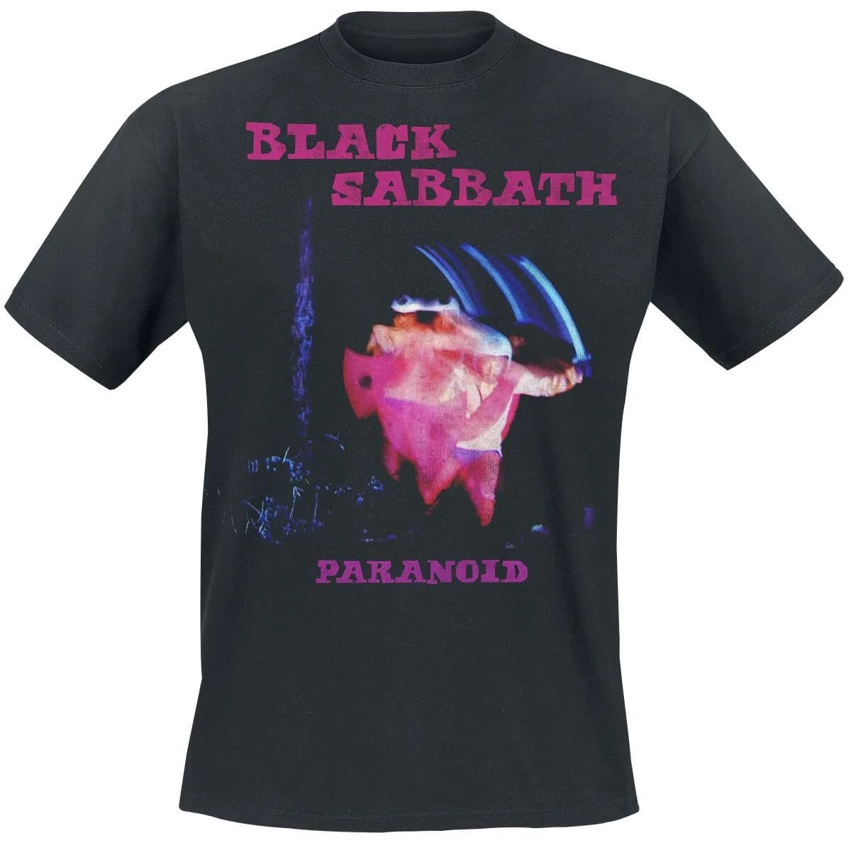Maglietta Black Sabbath Paranoid con tracklist fronte-retro, 100% cotone unisex, streetwear classico con grafica Heavy Metal, t-shirt grafica per fan