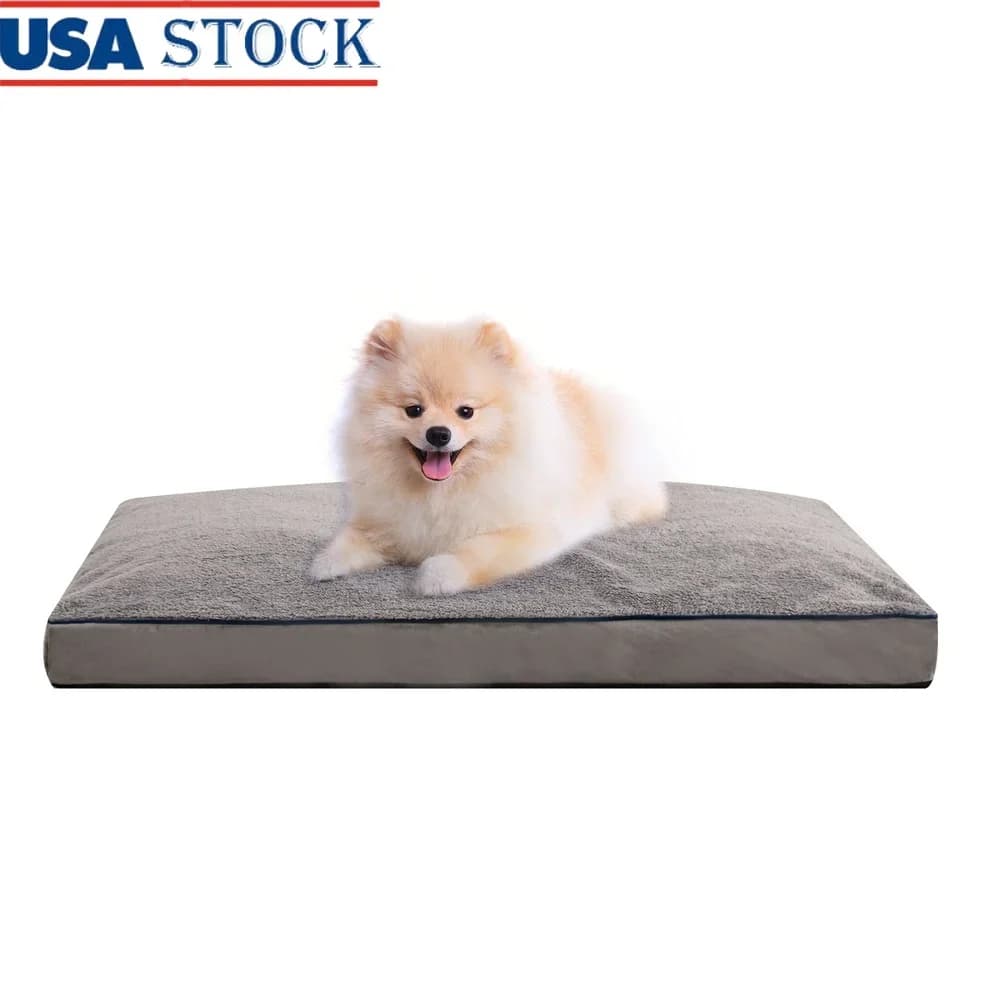 Dog bed Plush Memory Foam Washable Cover Anti-slip Design Removable Comfortable Case cushion Pets