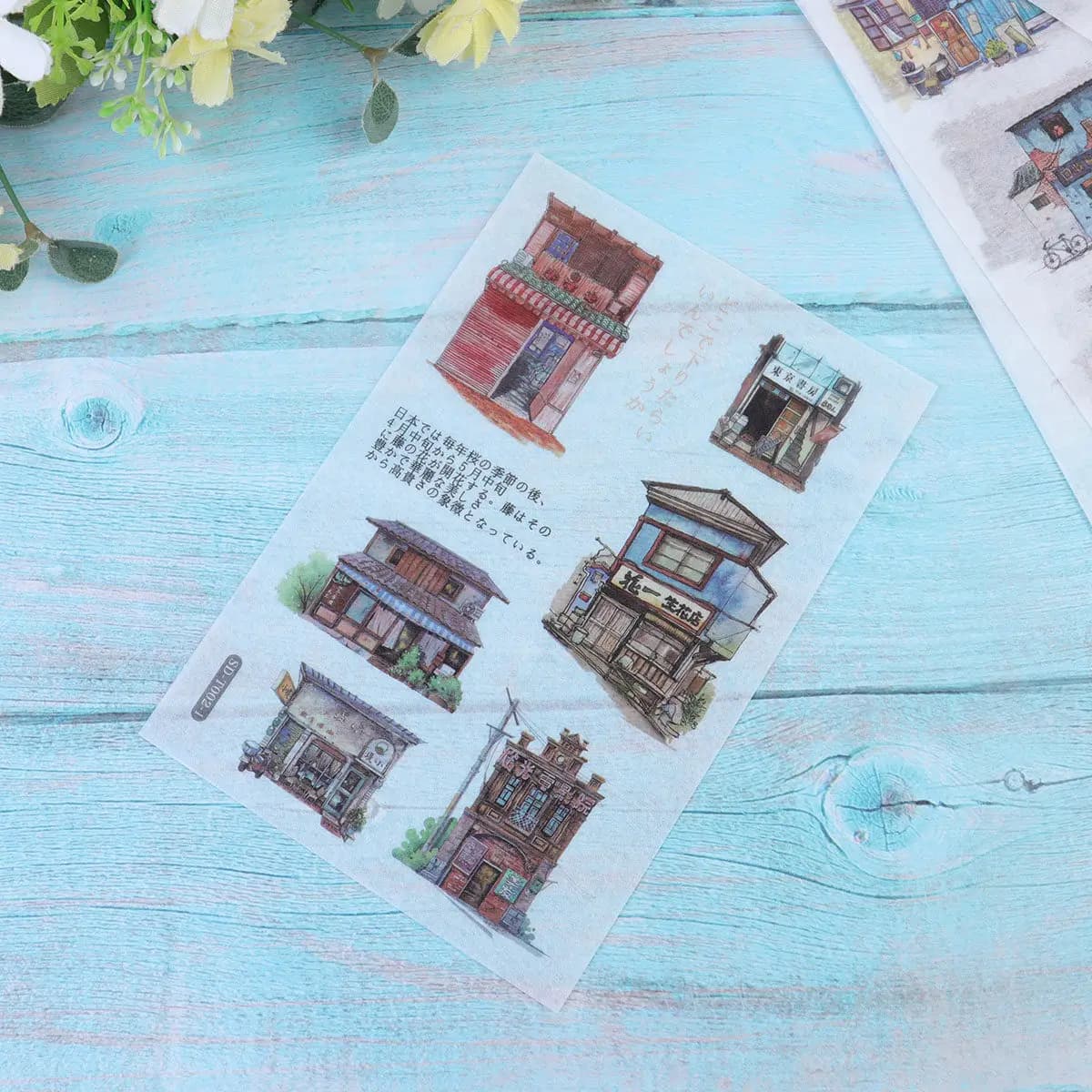 10 Sets Creative Theme Stickers Japanese Scrapbook Easy to Peel and Cute DIY Kit Decorative